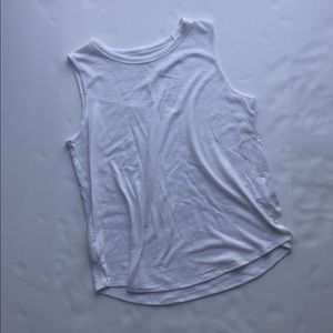 White high neck tank top
